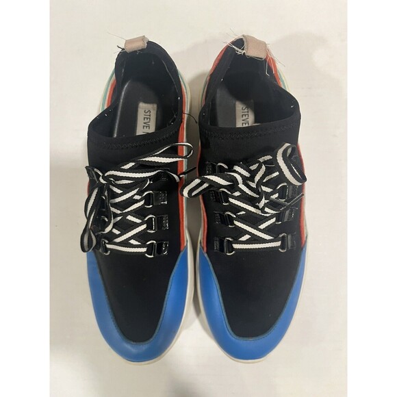 Steve Madden Shoes - Steve Madden Women Cavo Chunky Dad Sneakers Size US 8.5 Black Blue Yellow